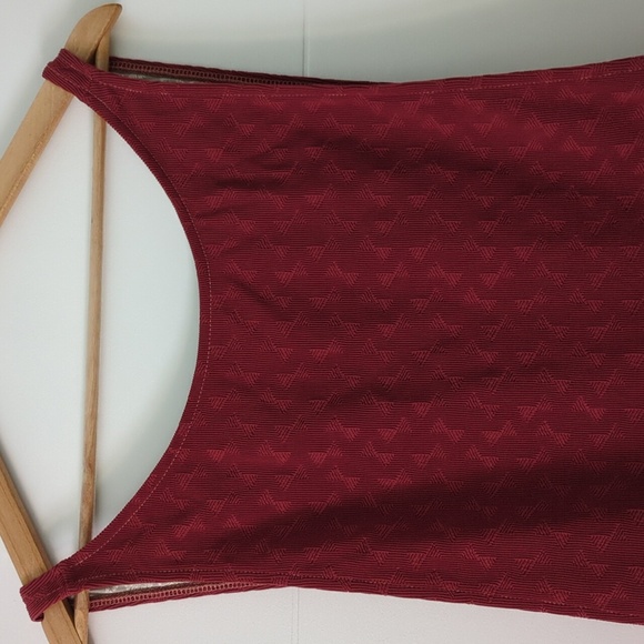 Free People Pamela Burgundy Red Pull On Style One-Piece Beach Pool Swimsuit XL - Picture 7 of 12